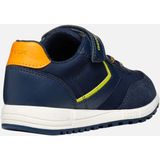 Geox - Alben B - Lage Sneakers - Marineblauw - Nylon en Leerachtig Materiaal