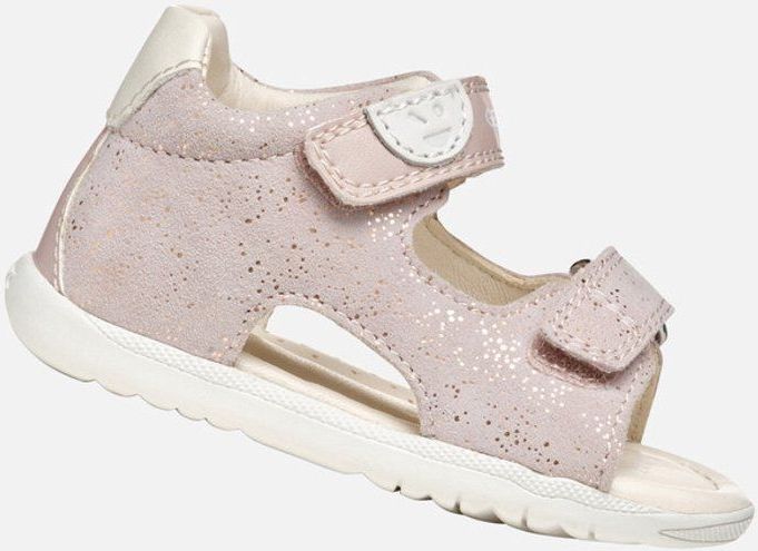 GEOX - MACCHIA - Sandalen - Roze/Melkwit - Geprint Suède en Lederlook