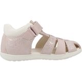 GEOX - MACCHIA Sandalen - ROZE/MELKWIT - Geprint Suède en Lederlook