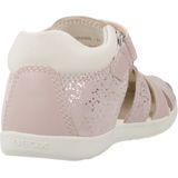 GEOX - MACCHIA Sandalen - ROZE/MELKWIT - Geprint Suède en Lederlook