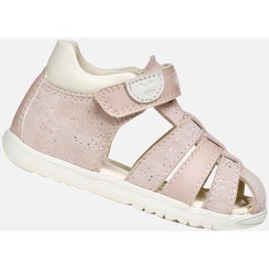 GEOX - MACCHIA Sandalen - ROZE/MELKWIT - Geprint Suède en Lederlook