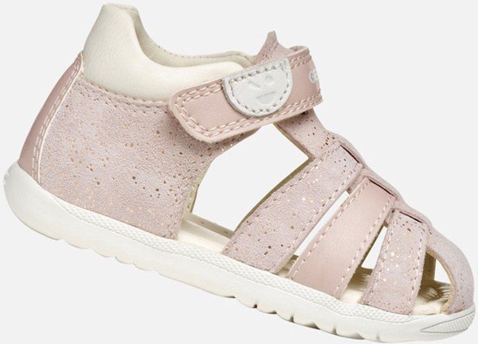 GEOX - MACCHIA Sandalen - ROZE/MELKWIT - Geprint Suède en Lederlook
