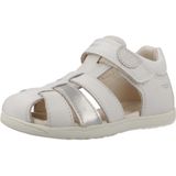 Geox B Macchia Gir-sandalen, babysandalen voor meisjes, Wit Zilver, 18 EU