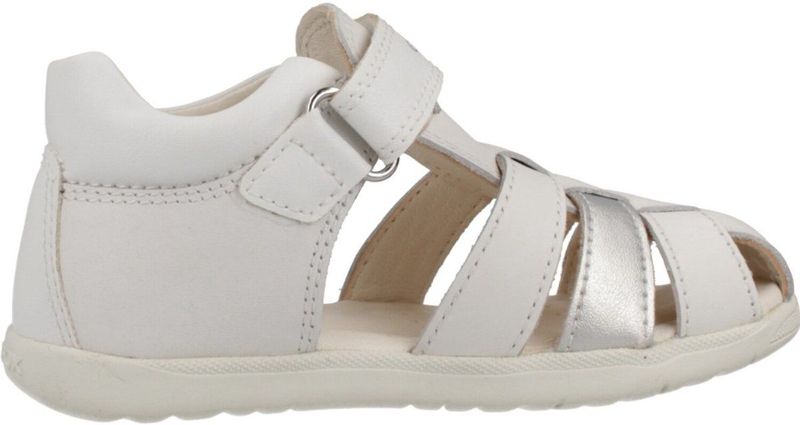 Geox B Macchia Gir-sandalen, babysandalen voor meisjes, Wit Zilver, 18 EU