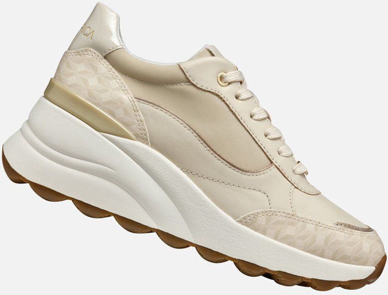 GEOX - SPHERICA EC13 - Sneakers - Melkwit - Nappa en Lederlook