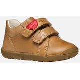 GEOX - MACCHIA - Sneakers - Karamel - Gewaxt Leer - Dubbel Klittenband