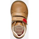 GEOX - MACCHIA - Sneakers - Karamel - Gewaxt Leer - Dubbel Klittenband