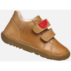 GEOX - MACCHIA - Sneakers - Karamel - Gewaxt Leer - Dubbel Klittenband
