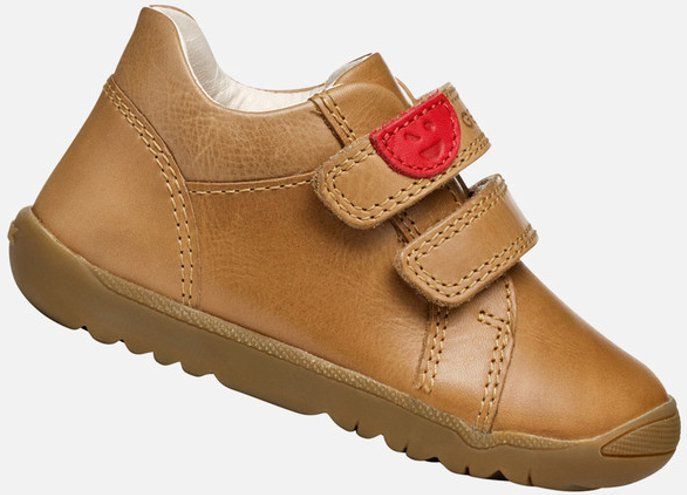 GEOX - MACCHIA - Sneakers - Karamel - Gewaxt Leer - Dubbel Klittenband