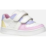 Eclyper - Lage Sneakers - Wit - Lichtgeel - Lederlook