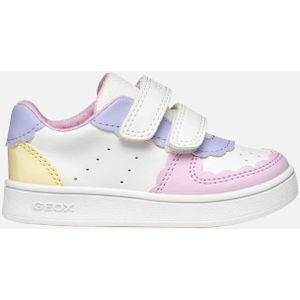 Eclyper - Lage Sneakers - Wit - Lichtgeel - Lederlook