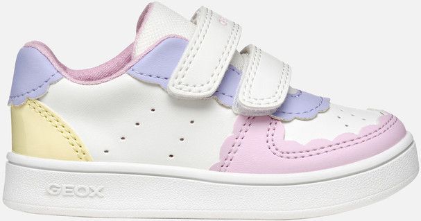 Eclyper - Lage Sneakers - Wit - Lichtgeel - Lederlook