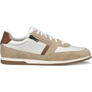 GEOX - RENAN - Sneakers - Wit/Beige - Nappa/Suède