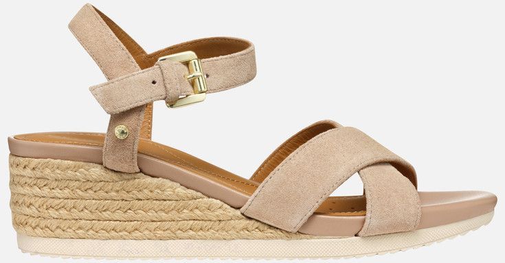 Geox - Ischia Corda - Sandalen - Beige - Suède