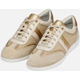 GEOX - MYRIA - Sneakers - Lichtgoud/Lichtbeige - Suède/Metallic Lederlook