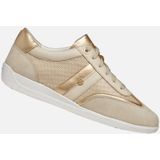 GEOX - MYRIA - Sneakers - Lichtgoud/Lichtbeige - Suède/Metallic Lederlook