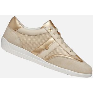 GEOX - MYRIA - Sneakers - Lichtgoud/Lichtbeige - Suède/Metallic Lederlook