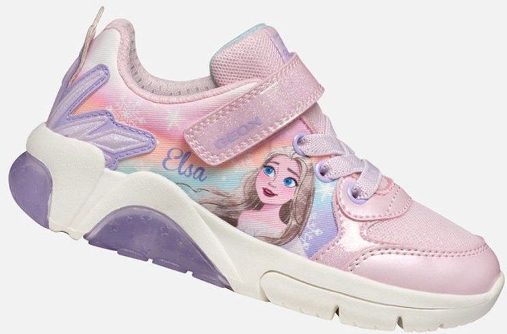 Geox - Fadinlight - Sneakers - Roze/Paarse - Textiel/Lakleer