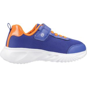 Geox - ASSISTER BOY - Sneakers - Blauw/oranje - Klittenbandsluiting