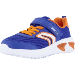 Geox - ASSISTER BOY - Sneakers - Blauw/oranje - Klittenbandsluiting