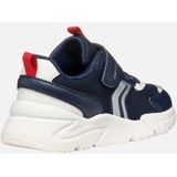 GEOX - LOFTUS Sneakers - Marineblauw/Rood - Mesh en Lederlook
