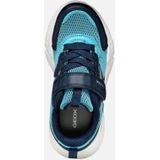 GEOX - LOFTUS - Sneakers - Azuurblauw/Marineblauw - Mesh/Lederlook