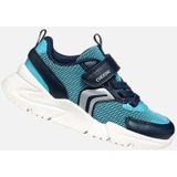 GEOX - LOFTUS - Sneakers - Azuurblauw/Marineblauw - Mesh/Lederlook