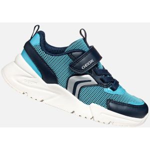 GEOX - LOFTUS - Sneakers - Azuurblauw/Marineblauw - Mesh/Lederlook