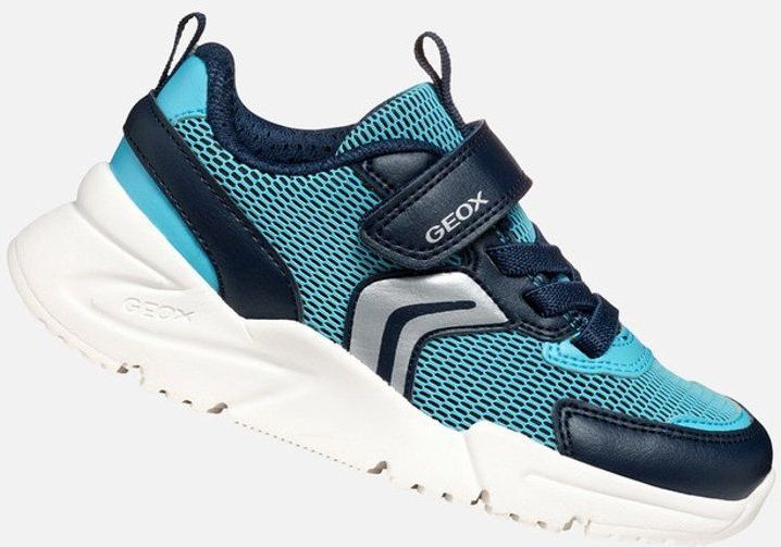 GEOX - LOFTUS - Sneakers - Azuurblauw/Marineblauw - Mesh/Lederlook