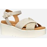 GEOX - XAND 2.2S - Sandalen - Lichte Taupekleur - Suède Bovenwerk