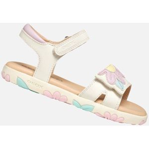 Geox - Haiti Girl - Sandaal - Wit-Roze - Duurzaam Gemaakt
