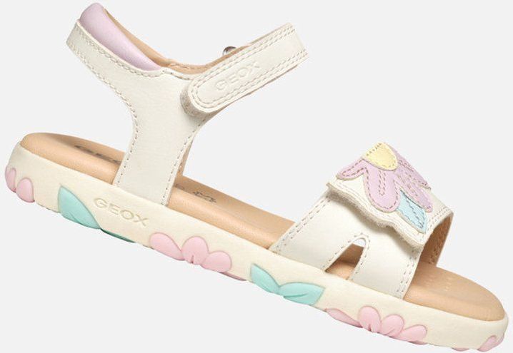 Geox - J Haiti - Sandalen - Wit Roze - Ademend