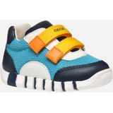 GEOX - IUPIDOO - Sneakers - Blauw/Marineblauw - Mesh/Lederlook