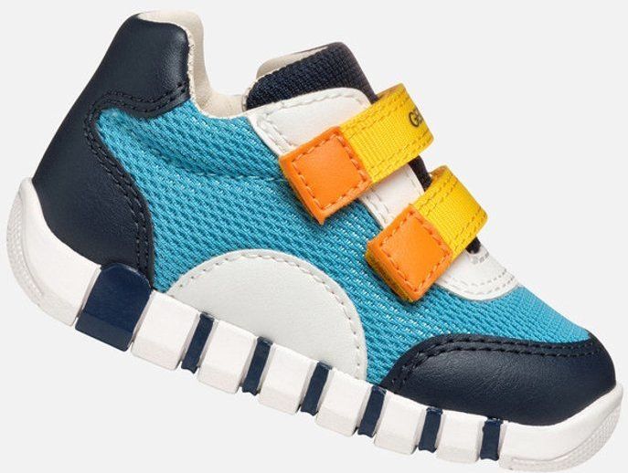 GEOX IUPIDOO Sneakers - BLAUW/MARINEBLAUW - Mesh en Lederlook