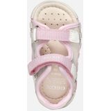 GEOX - IUPIDOO - Sandalen - Zilver/Roze - Glanzend Textiel