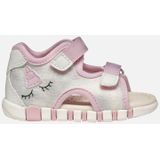 GEOX - IUPIDOO - Sandalen - Zilver/Roze - Glanzend Textiel