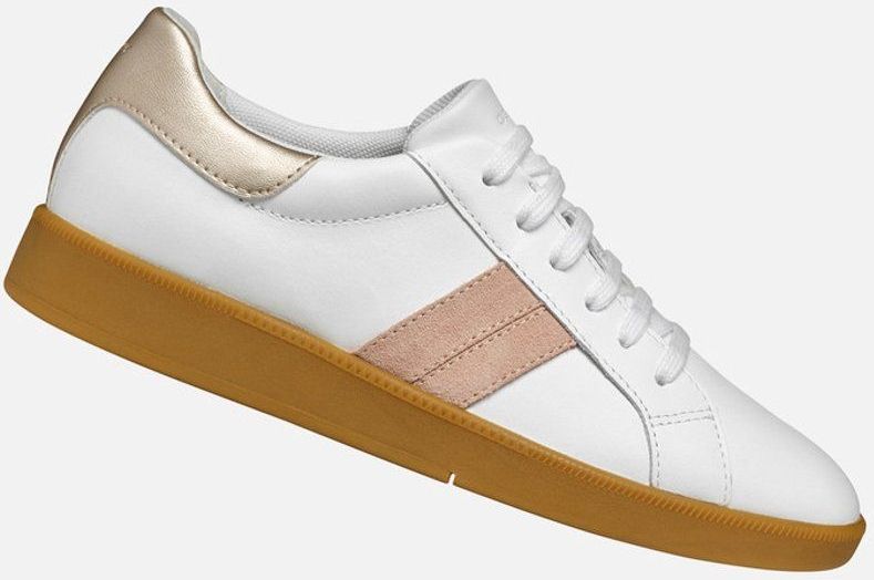 GEOX - MELEDA - Sneakers - Wit/Beige - Nappa/Suède
