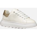 Geox - Puffypop - Lage Sneakers - Wit - Leerlook - Chunky Buitensole