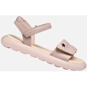 Puffypop - Meisjessandaal - Oudroze - Lederlook - Flatform Zool