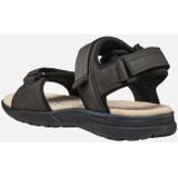 GEOX - U55ELB 000EK Sandalen - Bruin - Nubuck-effectmateriaal - Casual - Plat