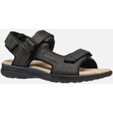 GEOX - U55ELB 000EK Sandalen - Bruin - Nubuck-effectmateriaal - Casual - Plat