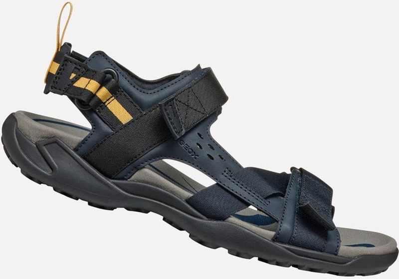 GEOX - TERRENO + GRIP - Sandalen - Marineblauw - Textiel en Nubucklook