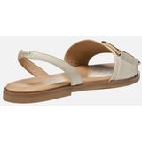 Geox - Naileen - Sandalen - Lichtgrijs - Leer - Met Metalen Gesp