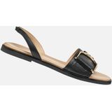GEOX NAILEEN Sandalen - ZWART - Nappa - Platte Damesmodel