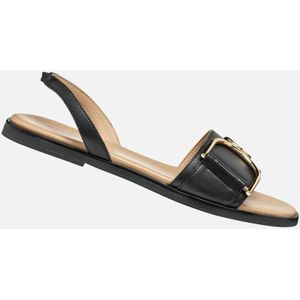 GEOX NAILEEN Sandalen - ZWART - Nappa - Platte Damesmodel