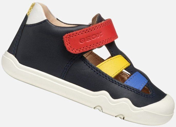 GEOX - STEPPIEUP Sneakers - Marineblauw/Multicolor - Nappa