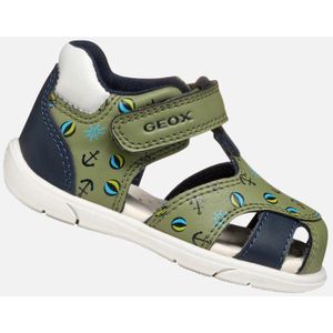 Geox Baby Jongen B Sandal Zapito Boy, Pistache Navy, 18 EU