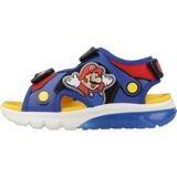 Geox - Ciberdron - Sandalen - Blauw - Mesh en Leerachtig Materiaal