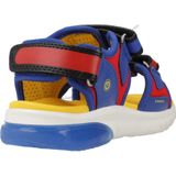 Geox - Ciberdron - Sandalen - Blauw - Mesh en Leerachtig Materiaal