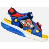 Geox - Ciberdron - Sandalen - Blauw - Mesh en Leerachtig Materiaal